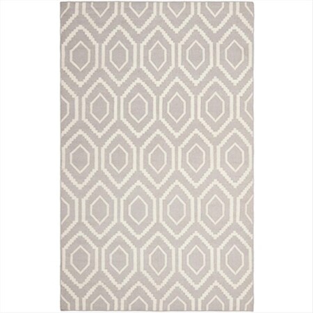 Safavieh 9 Ft. X 12 Ft. Large Rectangle Contemporary Dhurries- Grey And Ivory- Flatweave Rug DHU556G-9
